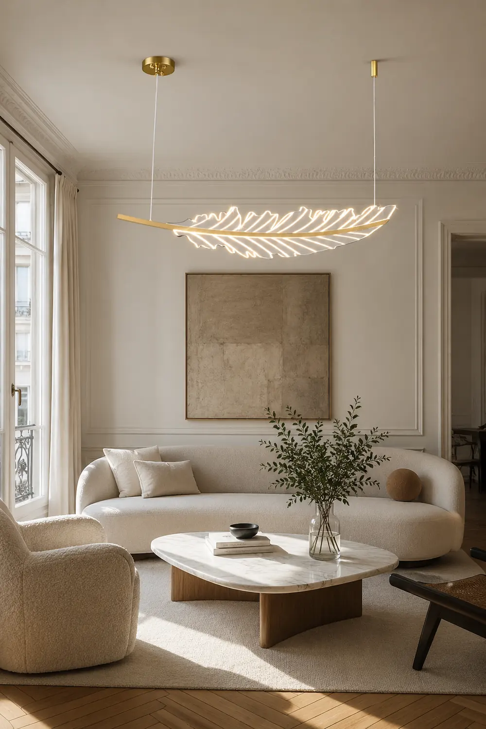 Modern Leaf Shaped Chandelier - Lumpaz