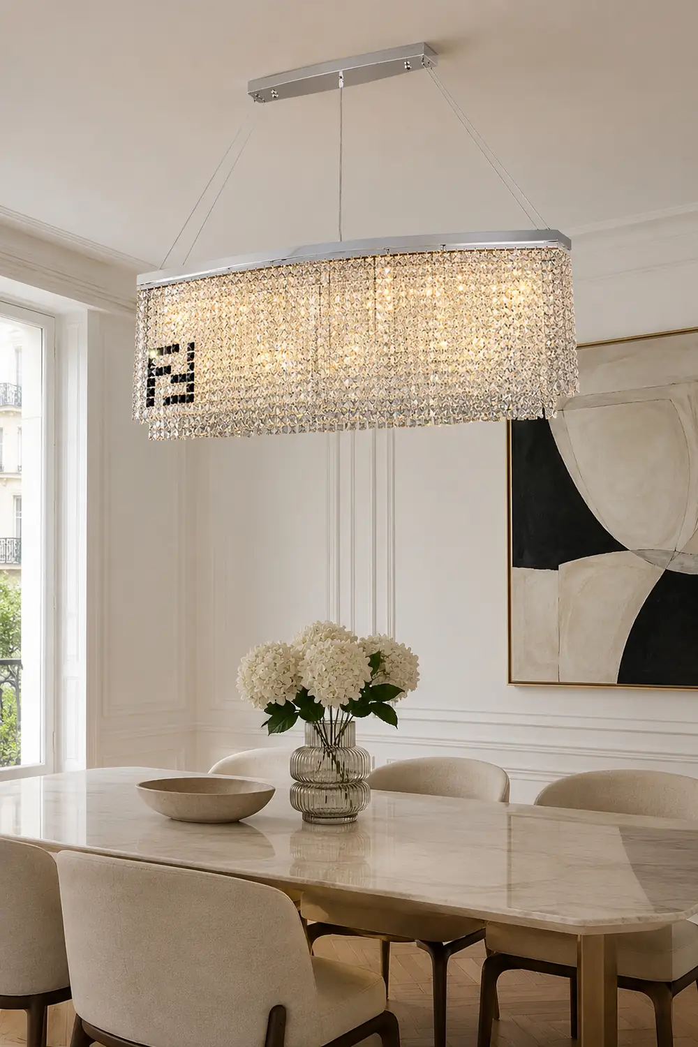 Liliana Rectangle Crystal Chandelier - Lumpaz