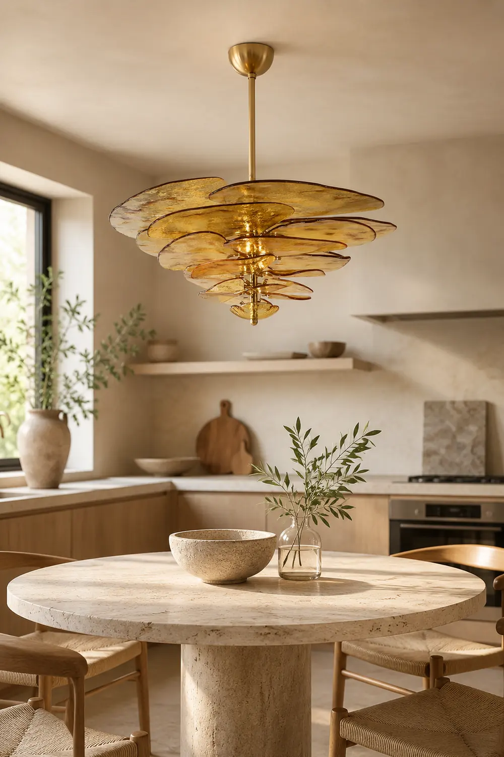 Golden Petals Murano Chandelier - Lumpaz