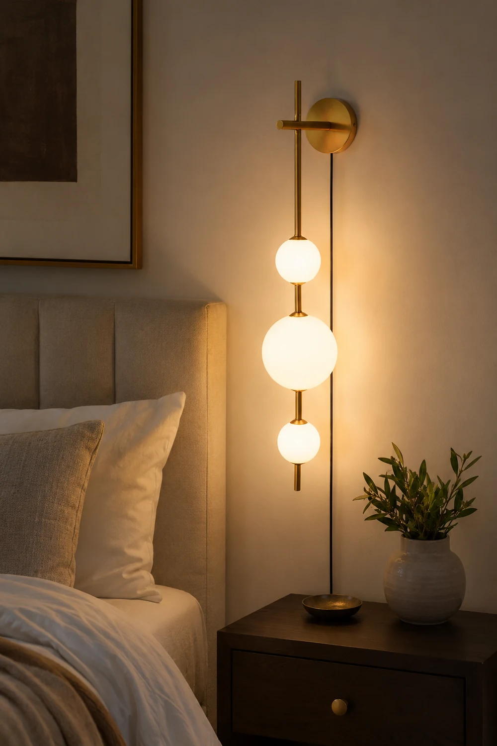 Vertical Globe Plug-in Wall Lamp - Lumpaz
