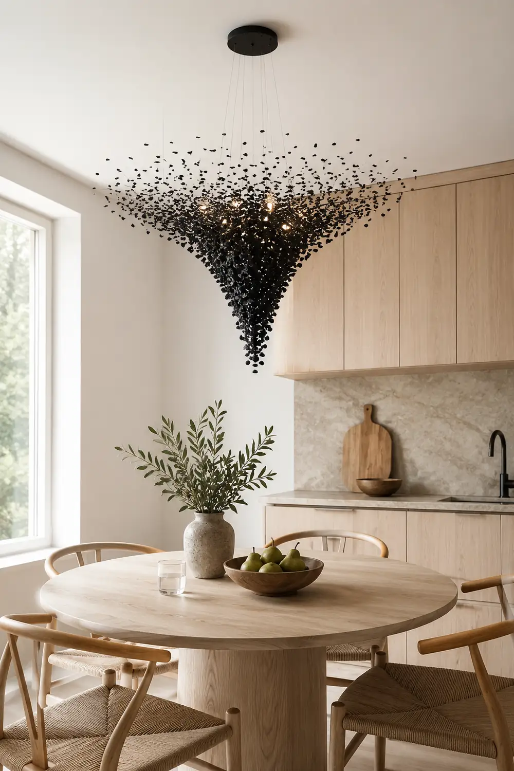 Charcoal Shape Hourglass Chandelier - Lumpaz