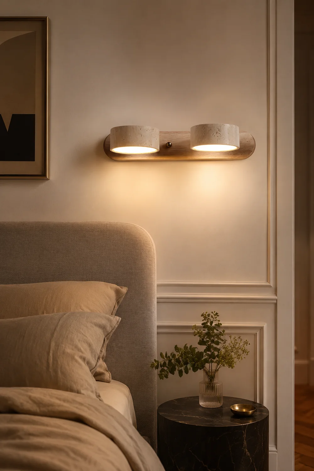 Travertine Duo Wall Light - Lumpaz