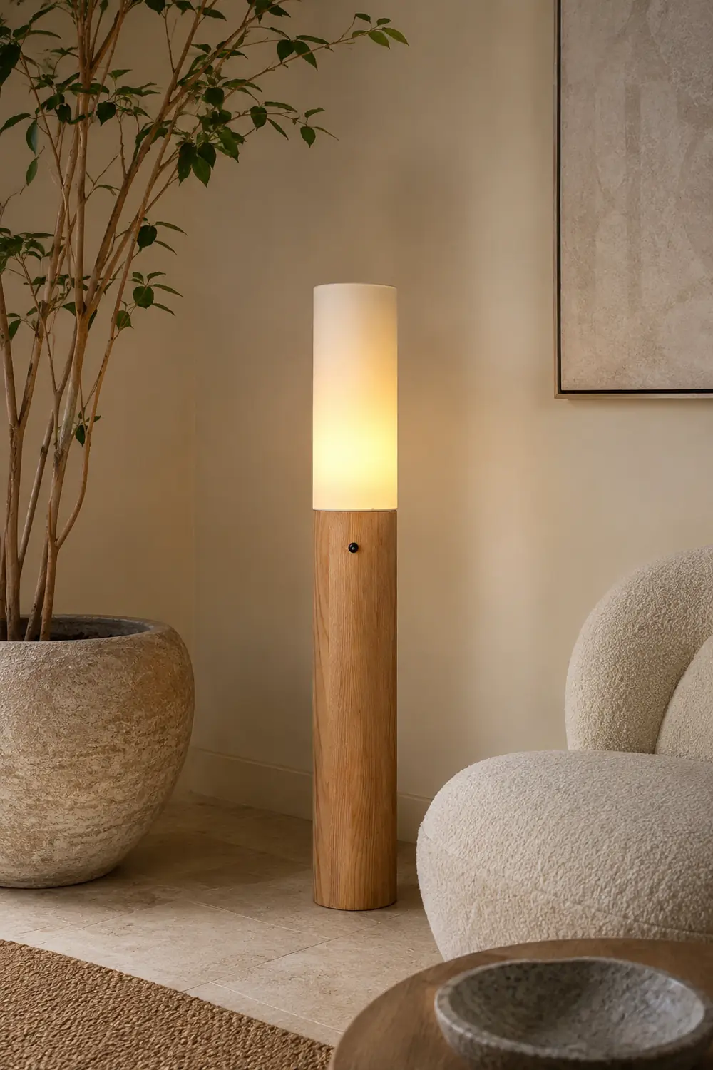 Timber Column Floor Lamp - Lumpaz