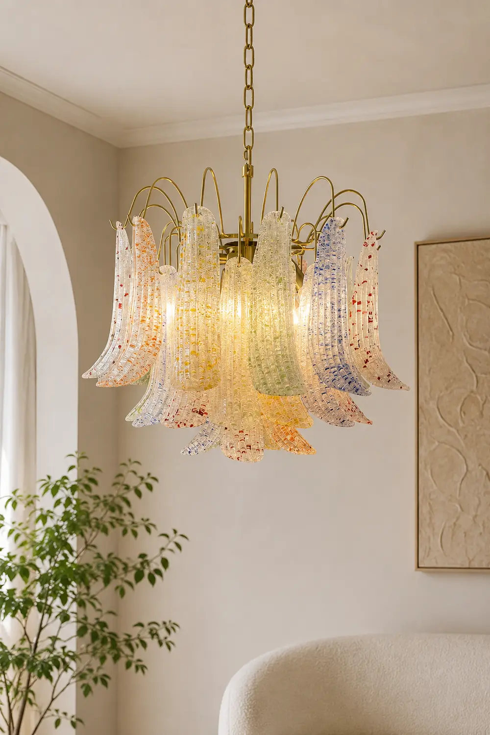 Venini Colorful Murano Glass Chandelier - Lumpaz