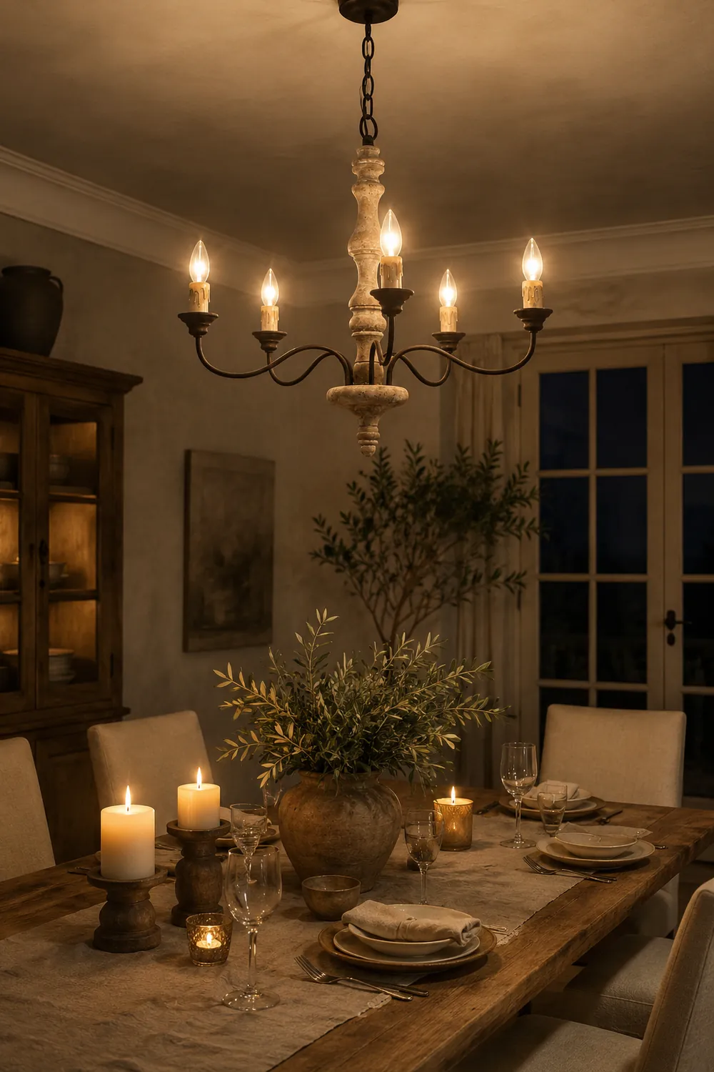 Candlestick Farmhouse chandelier - Lumpaz