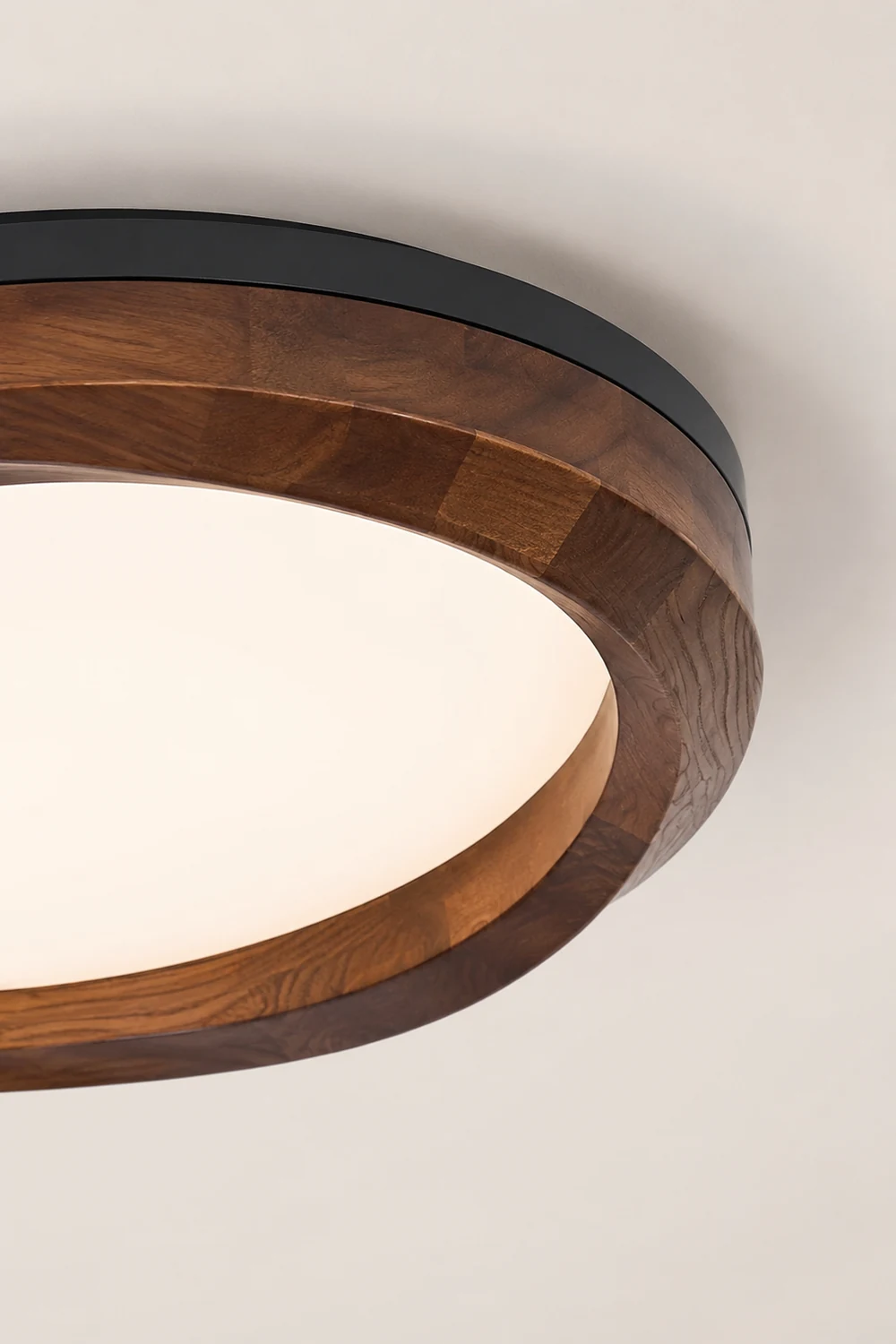 Timber Round Wood Ceiling Lamp - Lumpaz
