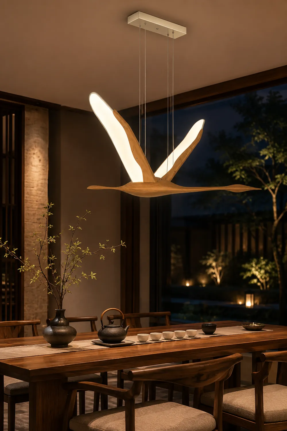 Solitude Crane Pendant Lamp - Lumpaz