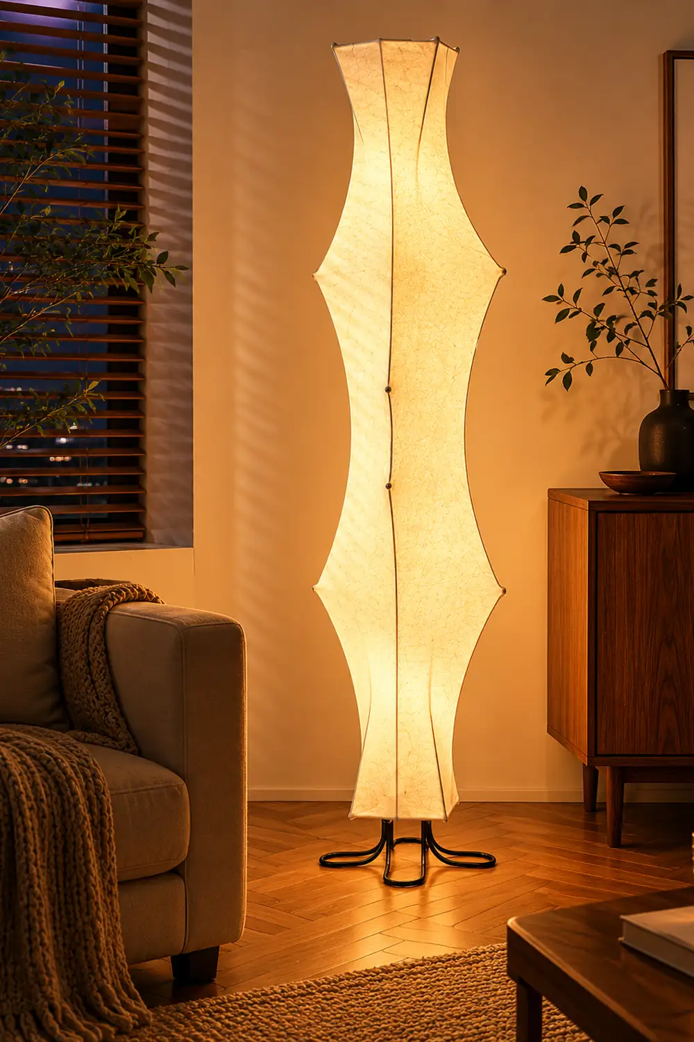 Twist Silk Floor Lamp - Lumpaz