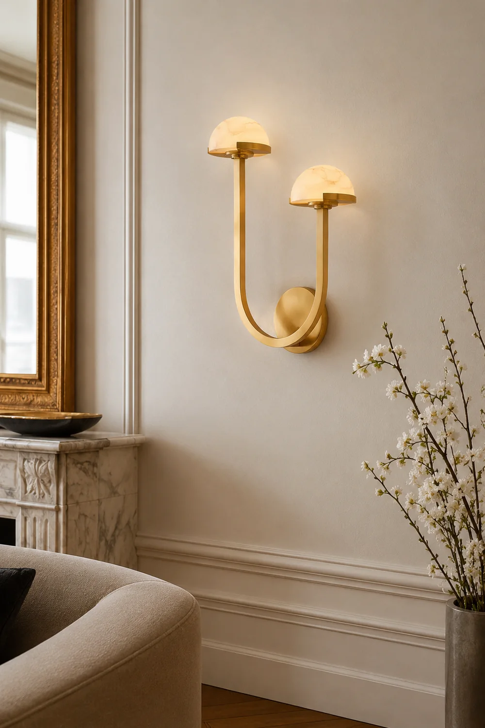 Mushroom Alabaster Wall Lamp - Lumpaz