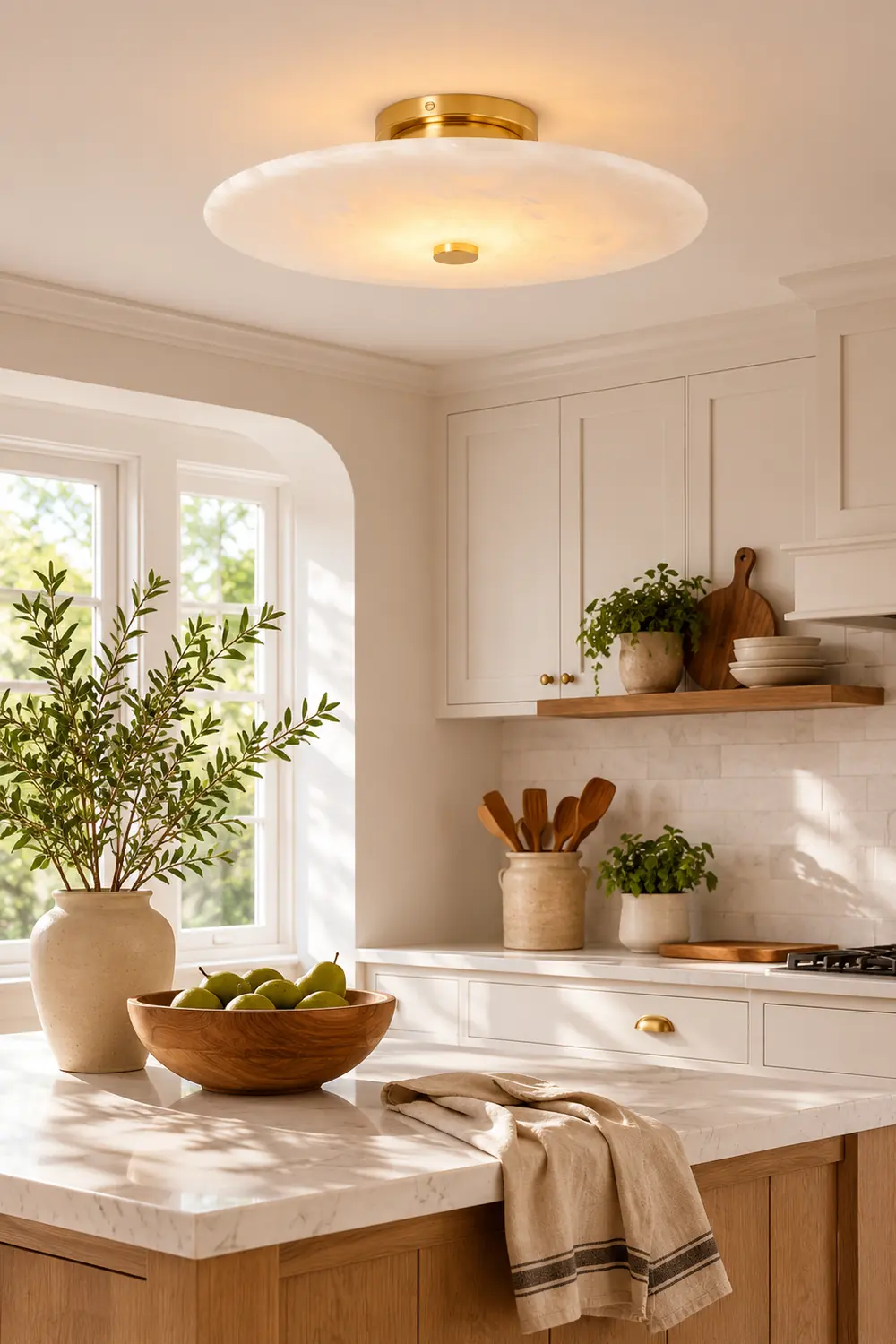 Ankeny Alabaster Ceiling Lamp - Lumpaz