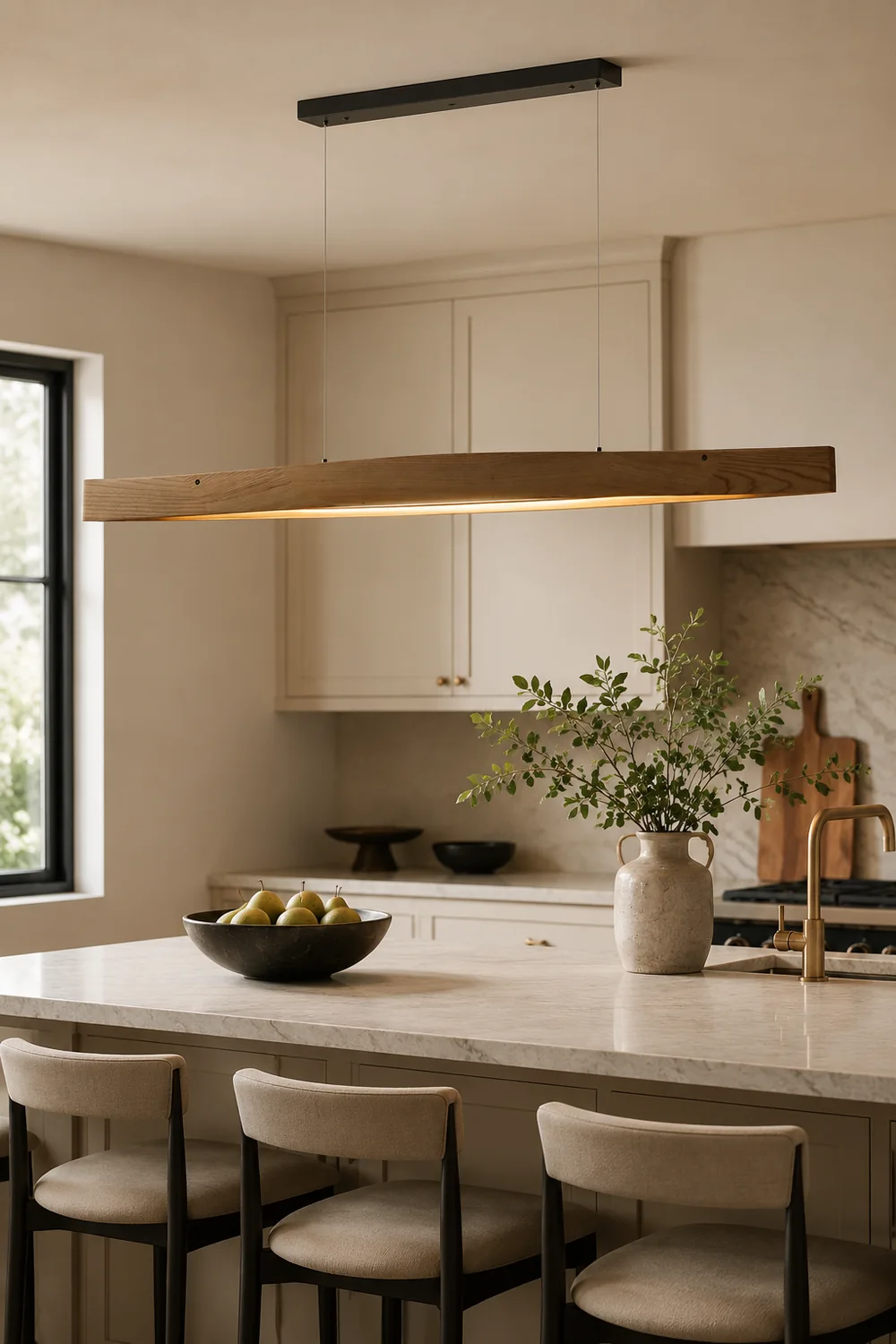 Horizon Linear Wood Pendant Lamp - Lumpaz