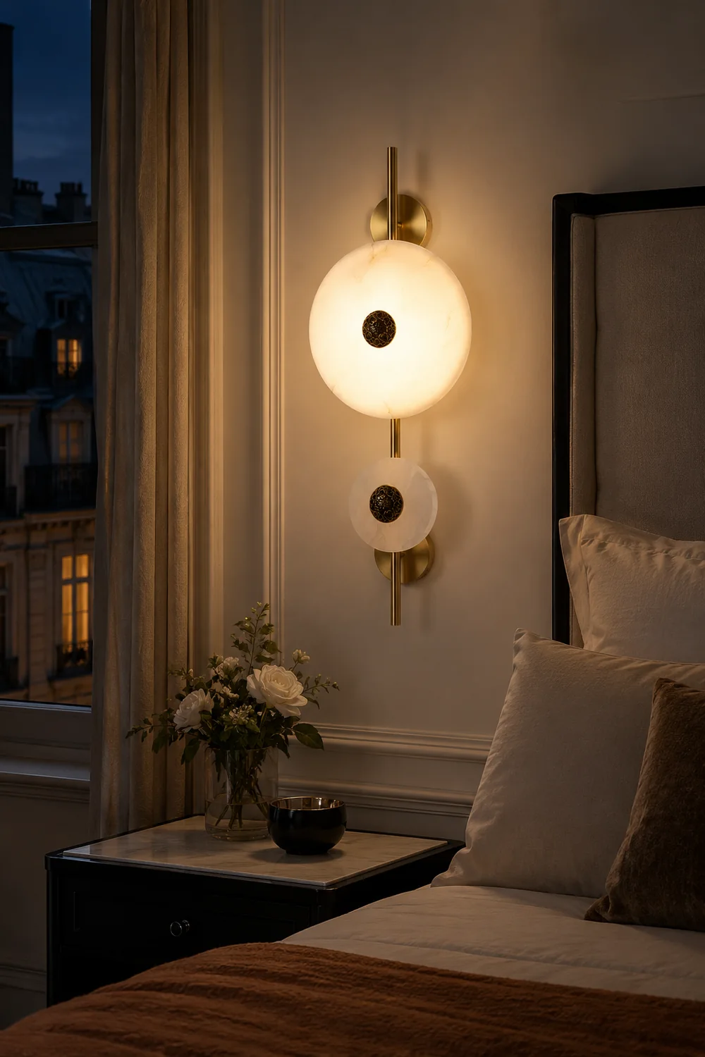 Alabaster Eclipse Wall Light - Lumpaz