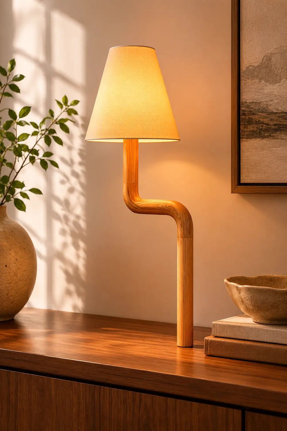 Bend Wood Table Lamp - Lumpaz