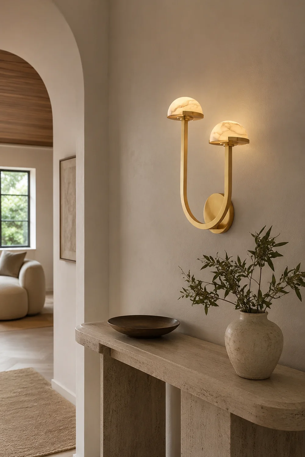 Mushroom Alabaster Wall Lamp - Lumpaz