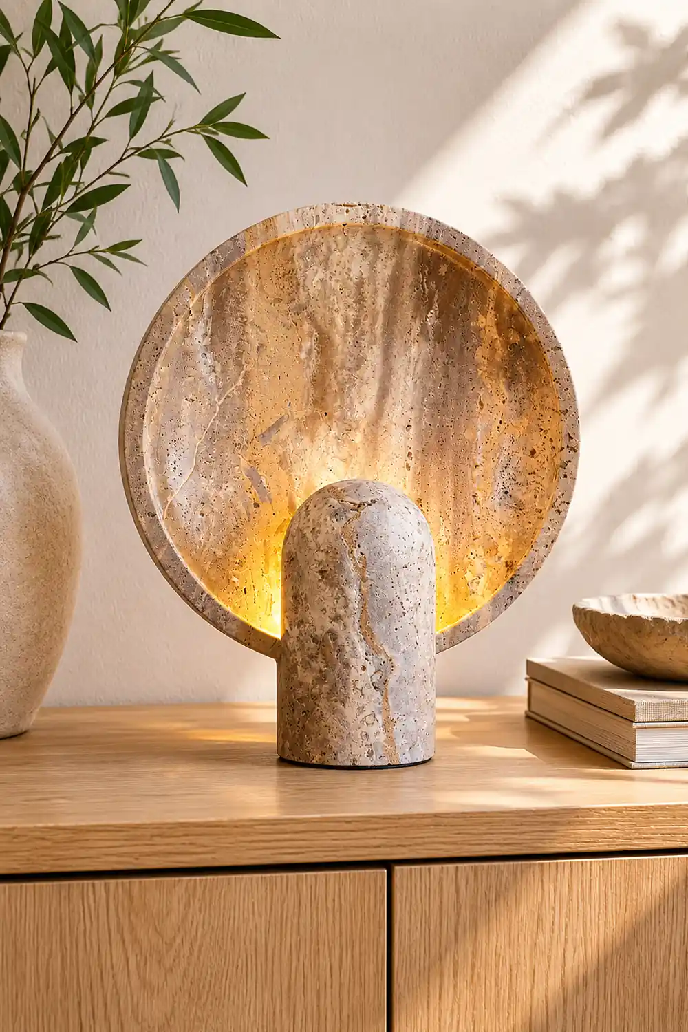 Eclipse Stone Table Lamp - Lumpaz