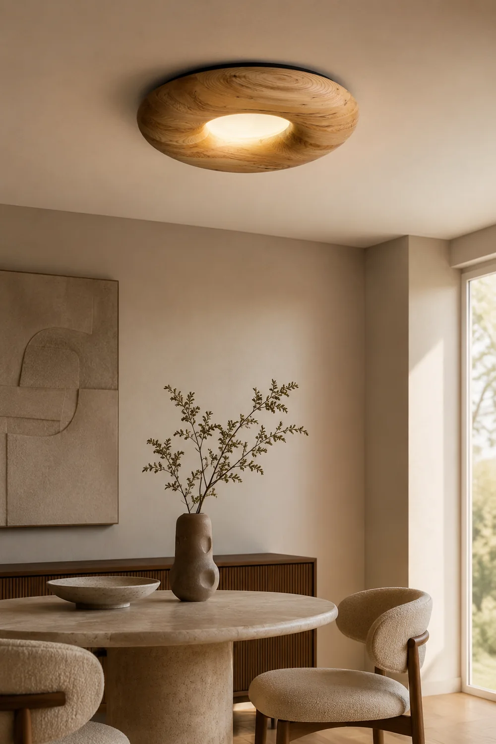Donut Wood Ceiling Light - Lumpaz