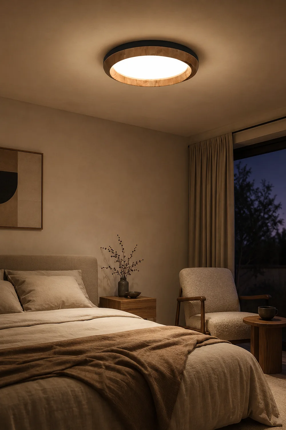 Ripple Wood Ceiling Light - Lumpaz