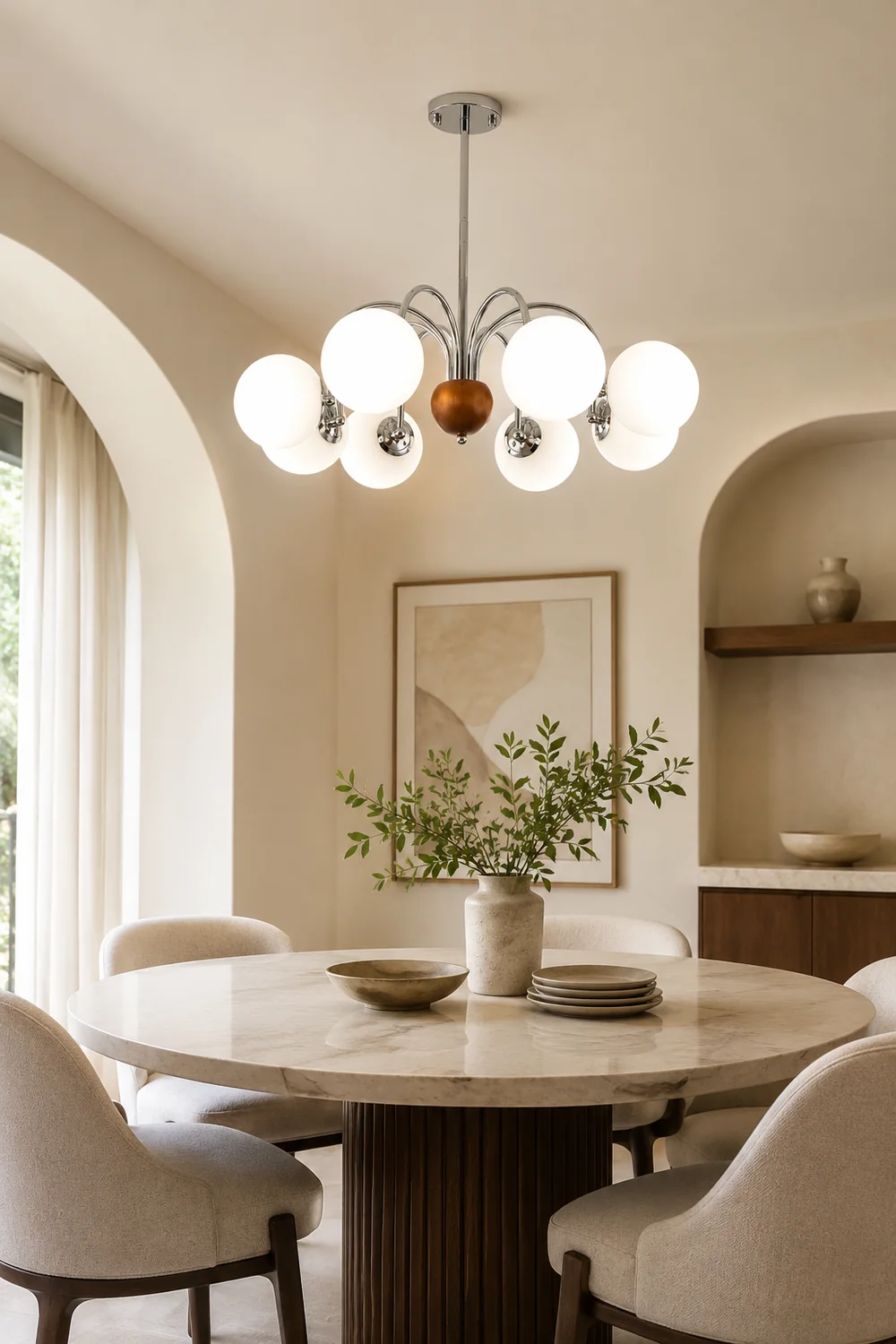 Polpgne Chrome Chandelier - Lumpaz