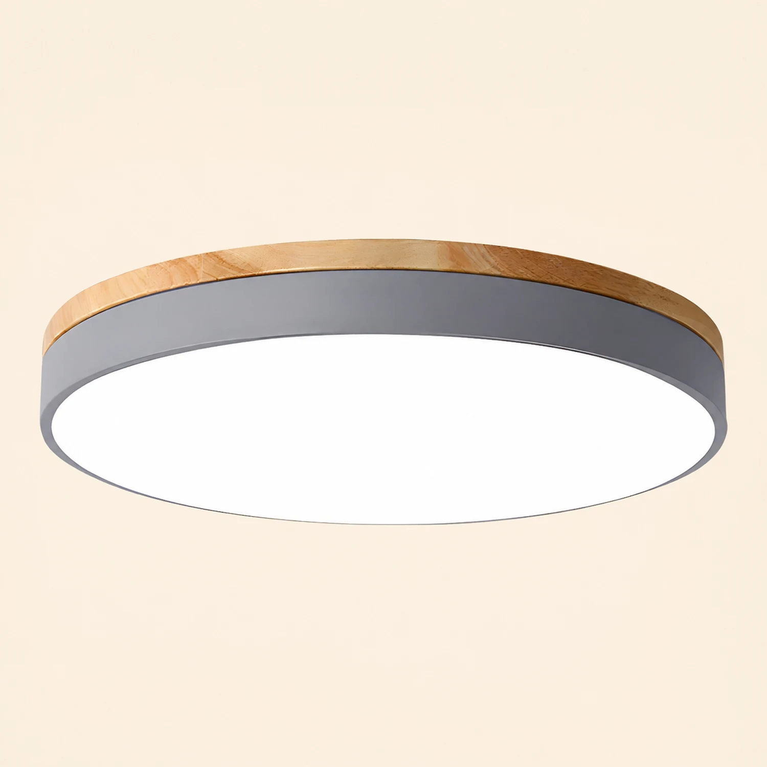 Zara Circular Wood Ceiling Lamp - Lumpaz