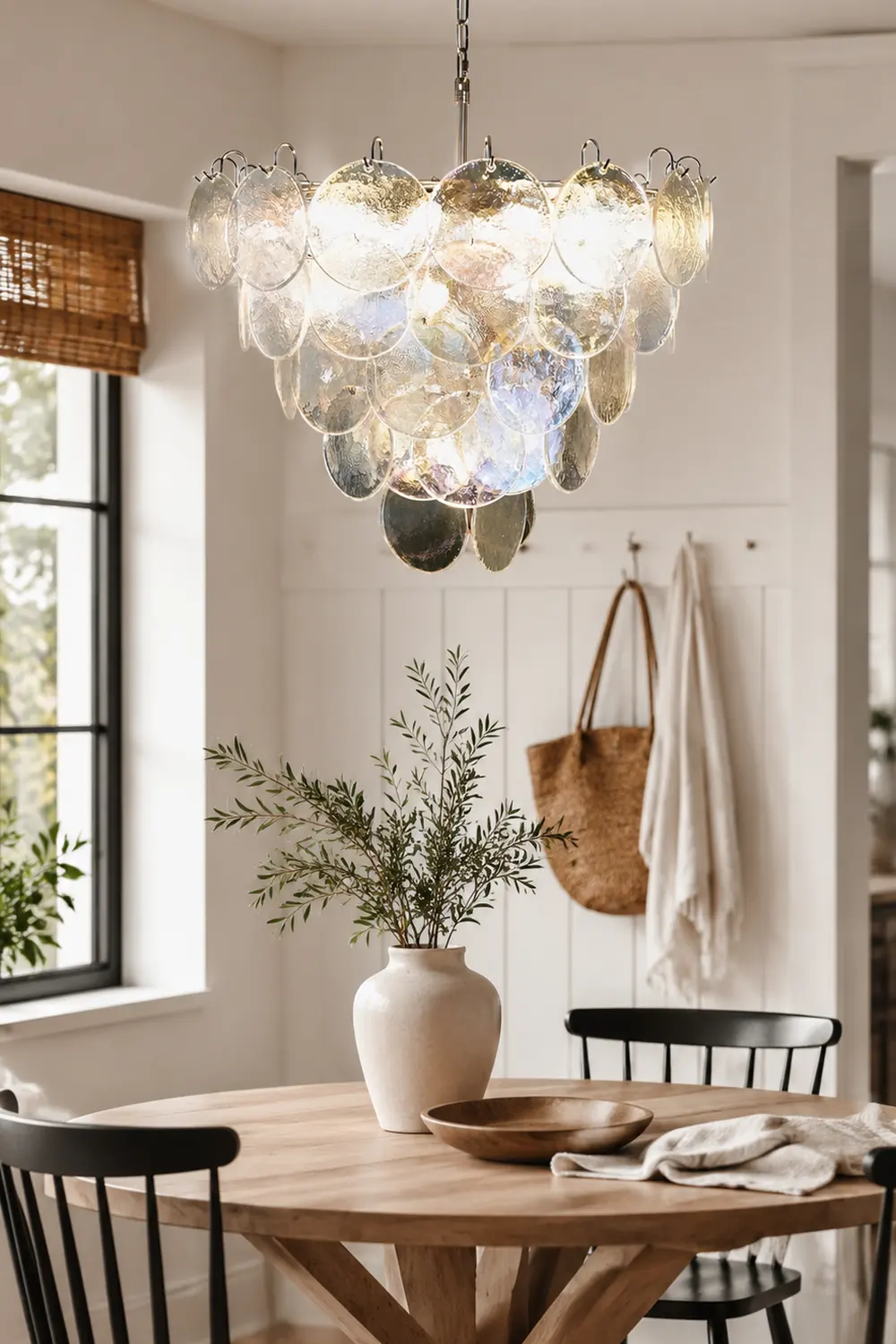 Murano Disc Iridescent Chandelier - Lumpaz