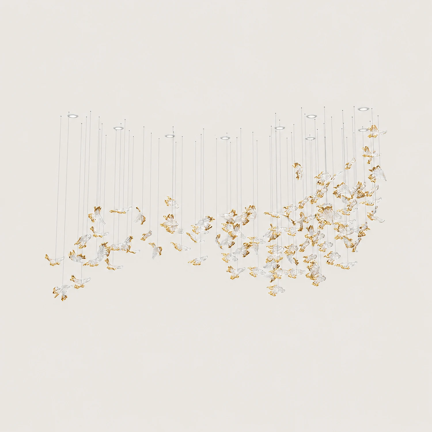 Frosted Petals Frozen Chandelier - Lumpaz