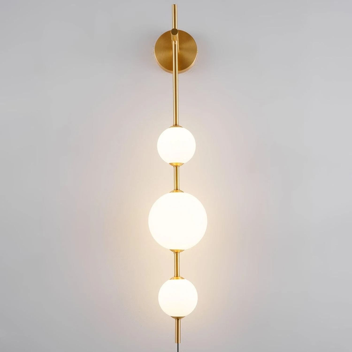 Vertical Globe Plug In Wall Lamp - Lumpaz