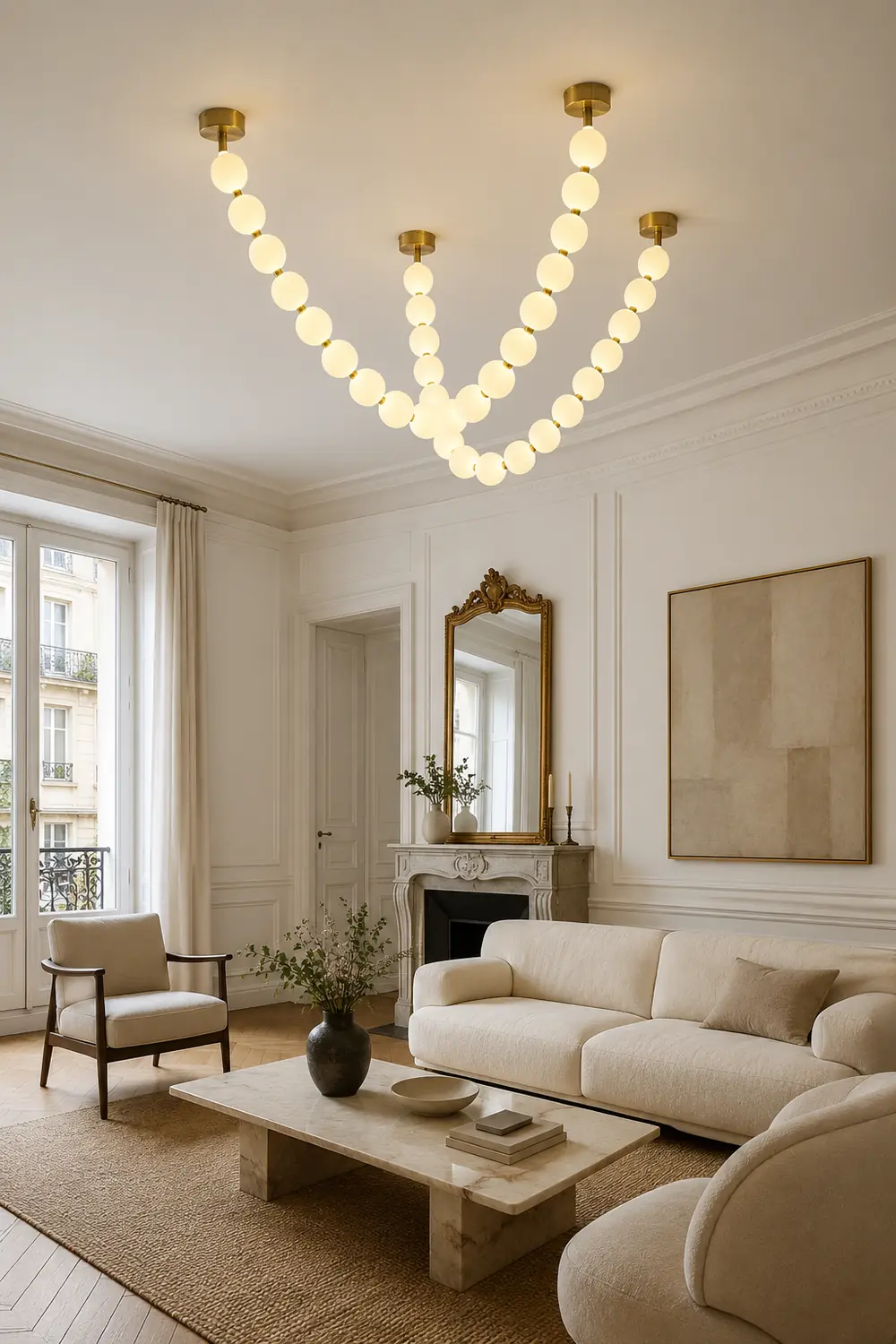 Pearl Necklace Balls Chandelier - Lumpaz