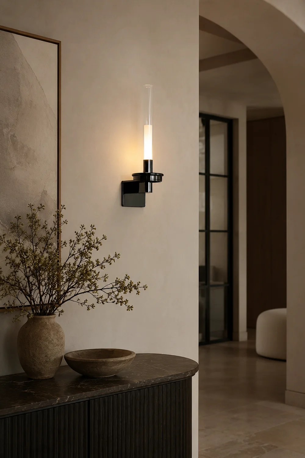 Column Torch Wall Sconce - Lumpaz