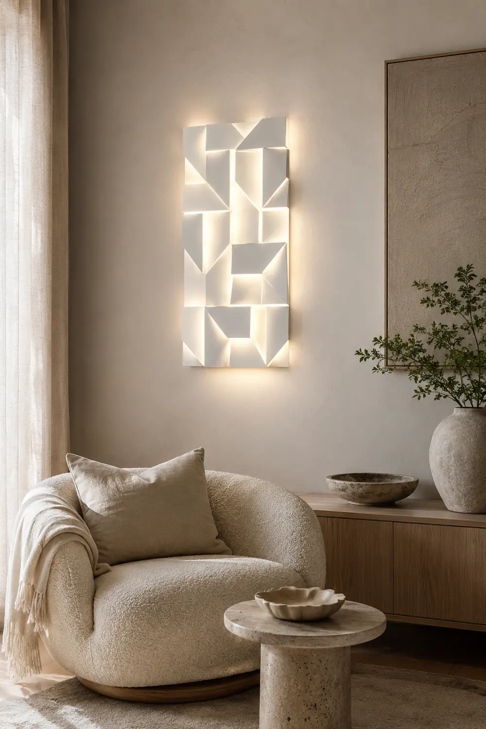 Shadows Built-in Battery Wall Lamp - Lumpaz