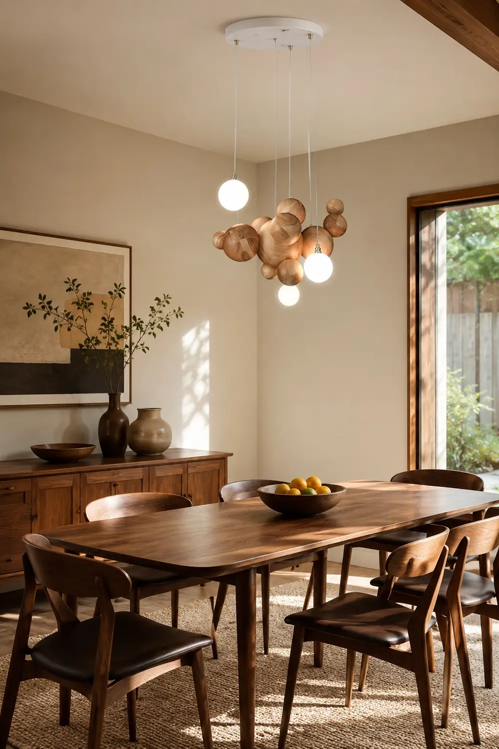 Bubble Wood Balls Chandelier - Lumpaz