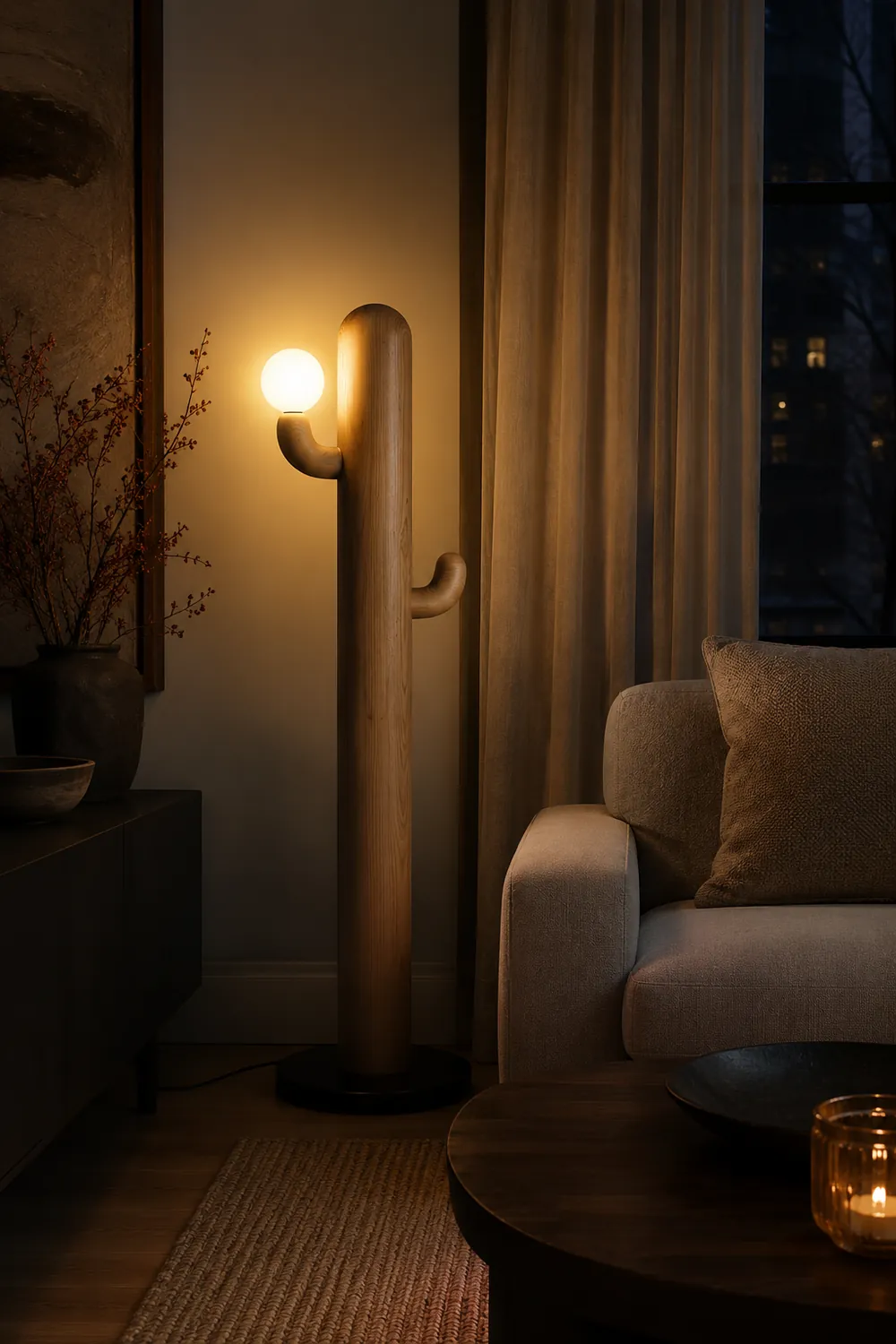 Cactus Wood Floor Lamp - Lumpaz