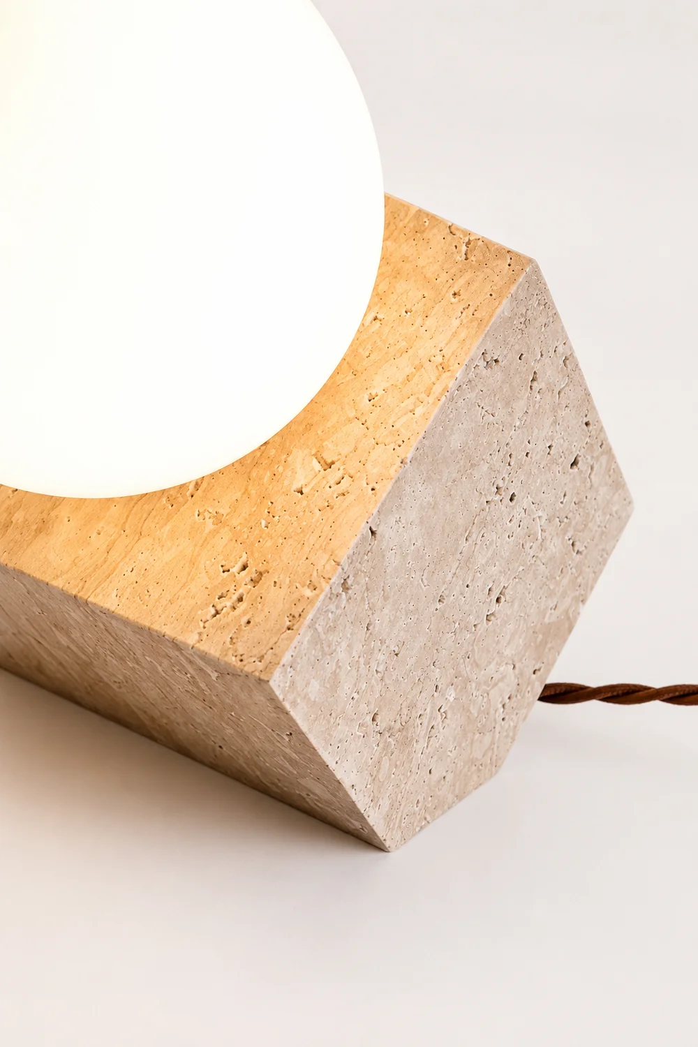 Cube Stone Table Lamp - Lumpaz