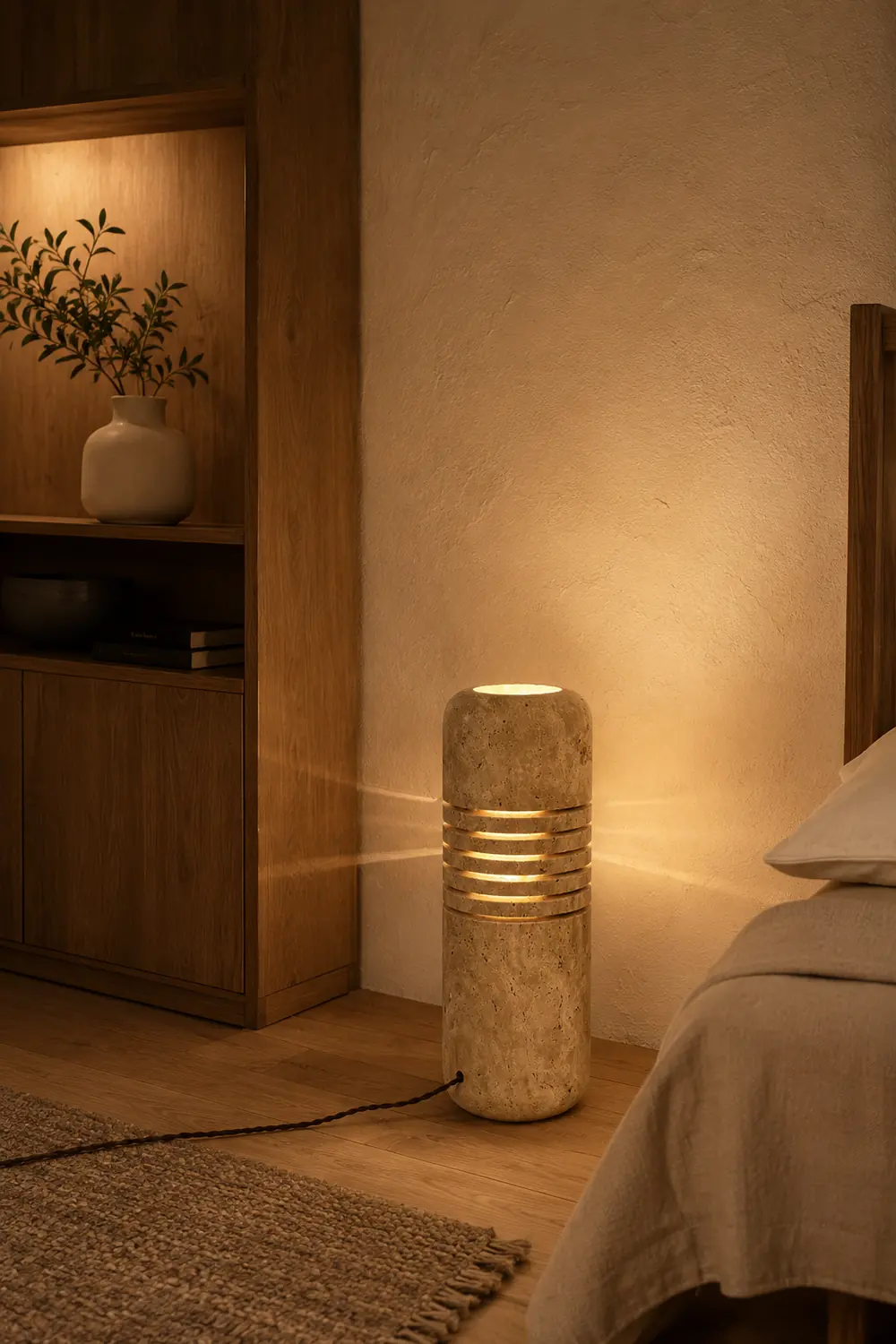 Big Stone Bucket Floor Lamp - Lumpaz