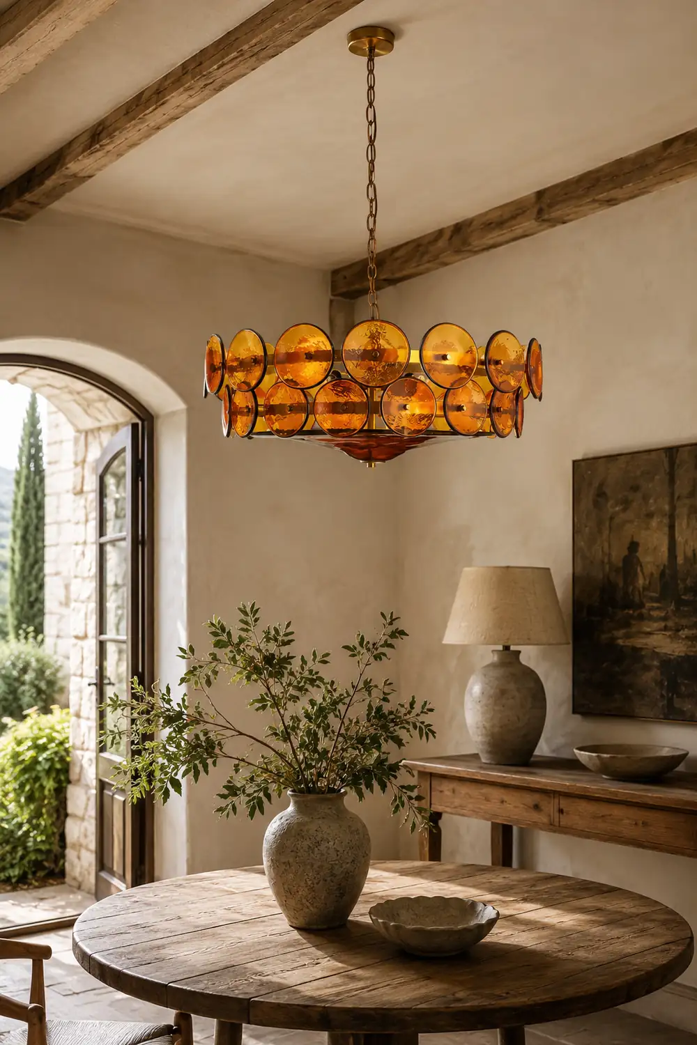 Solaris Disc Murano Chandelier - Lumpaz
