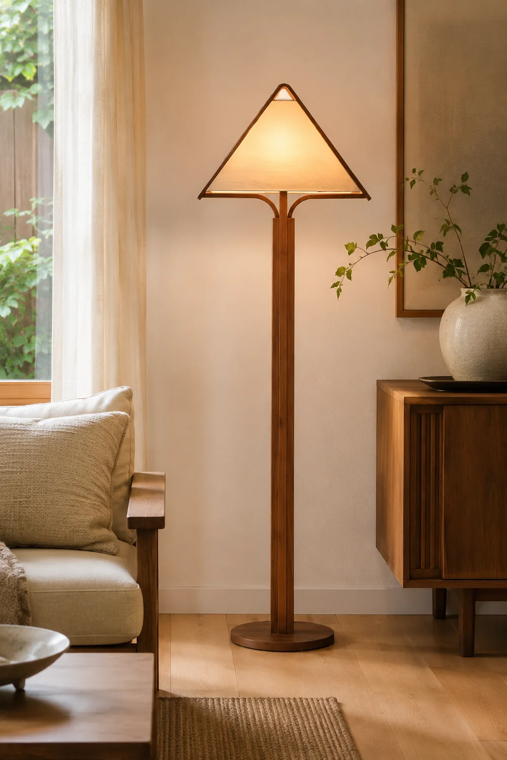 Apex Triangle Shade Floor Lamp - Lumpaz