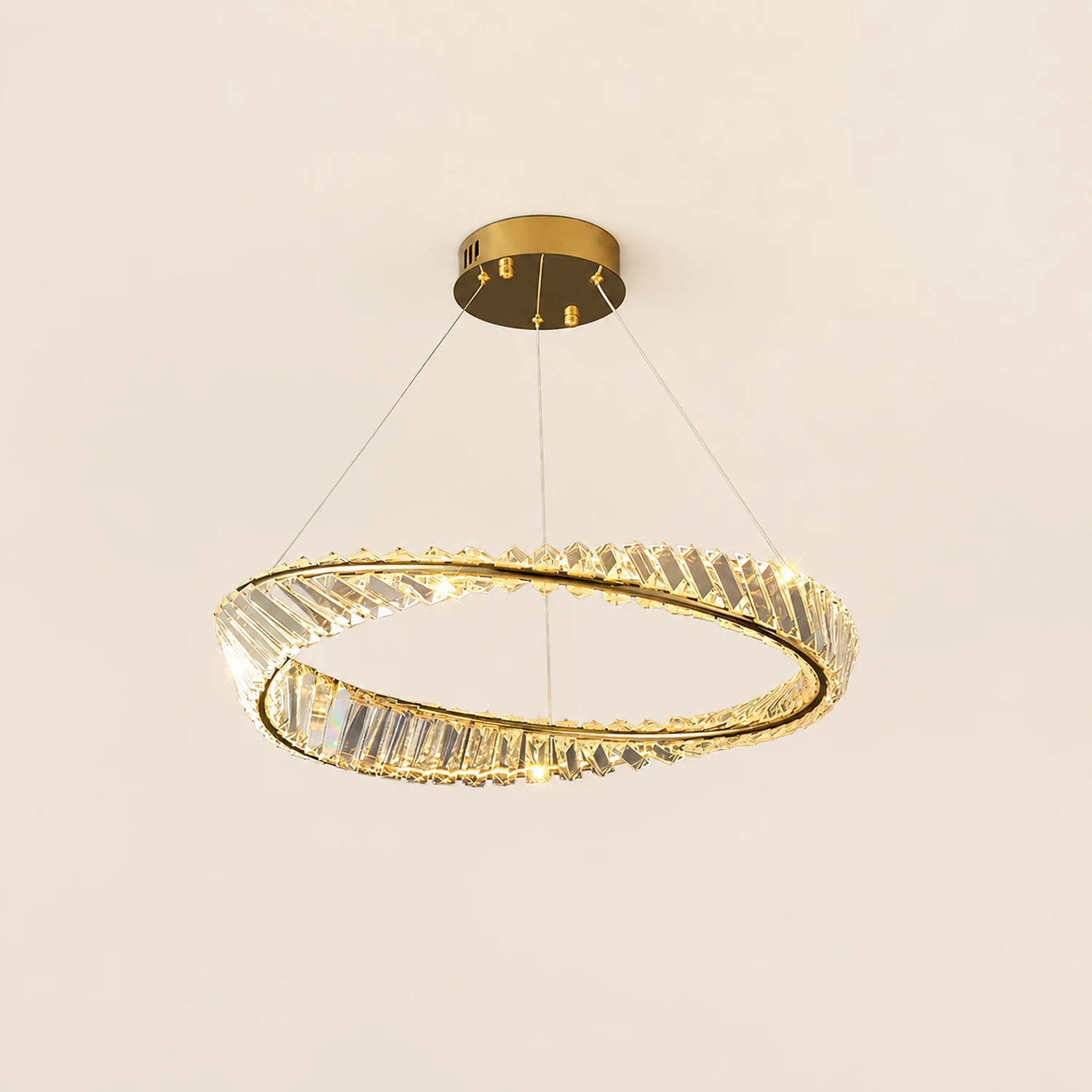 Wave Circle Crystal Chandelier - Lumpaz