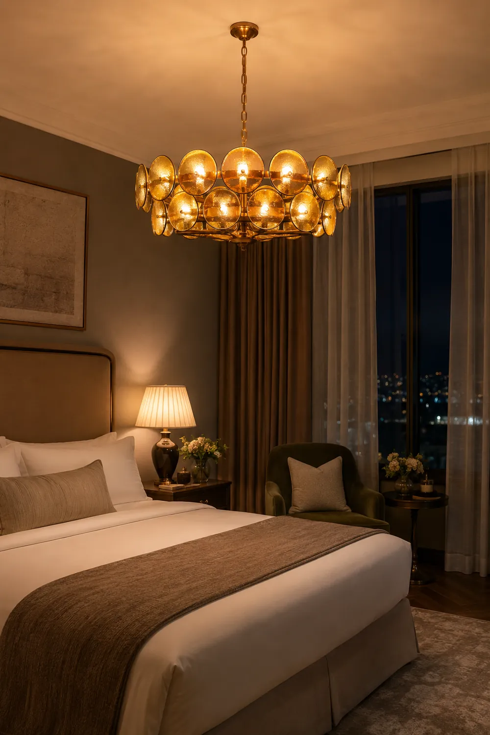 Solaris Disc Murano Chandelier - Lumpaz