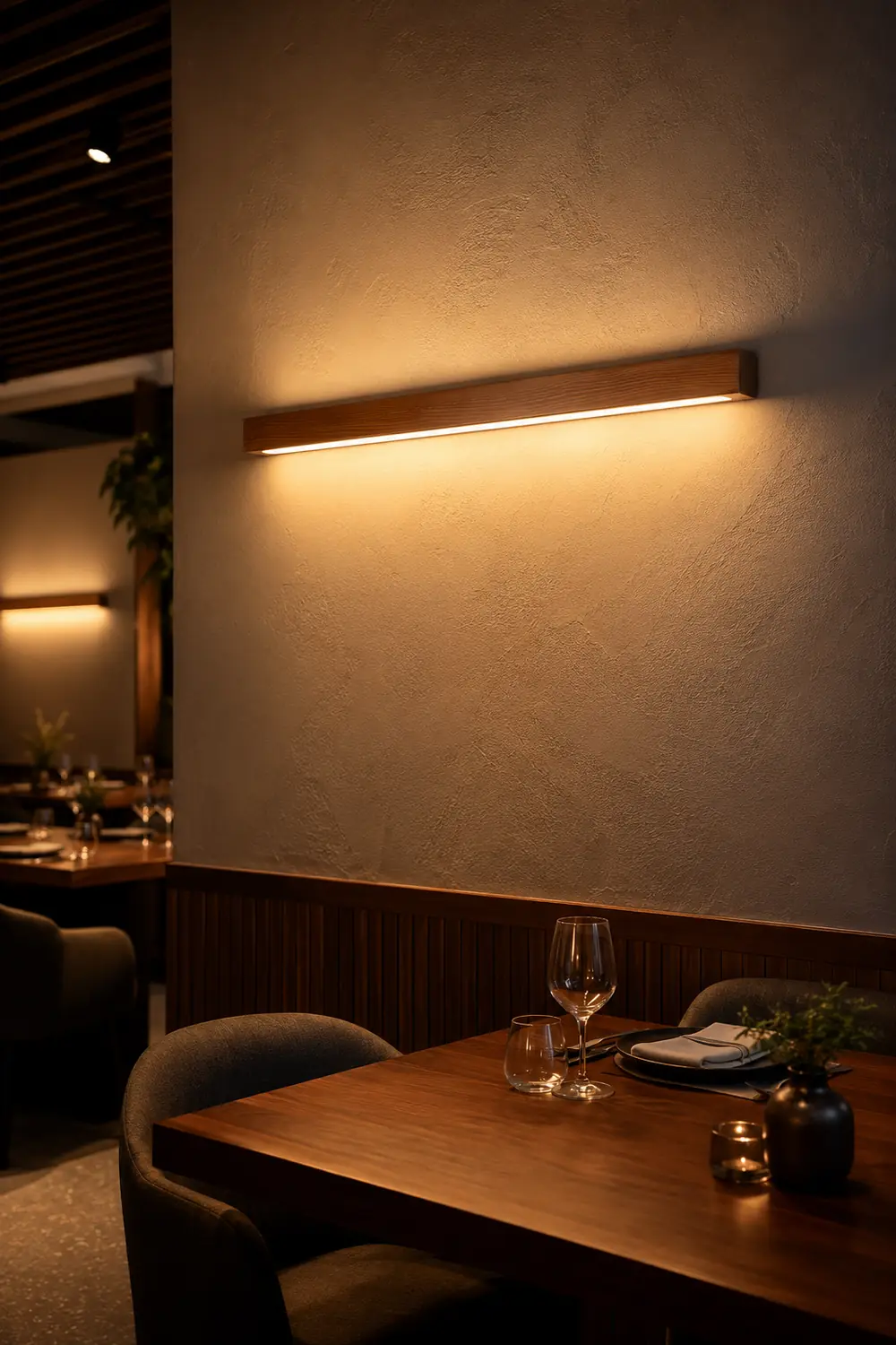 Arlo Linear Wood Wall Light - Lumpaz