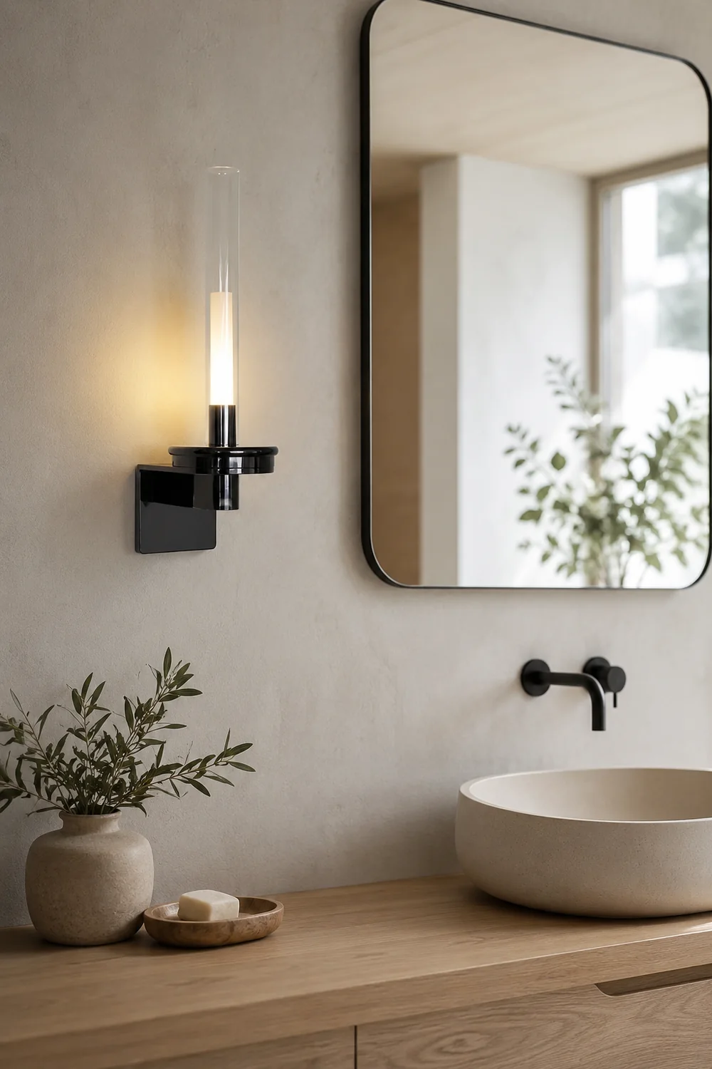 Column Torch Wall Sconce - Lumpaz