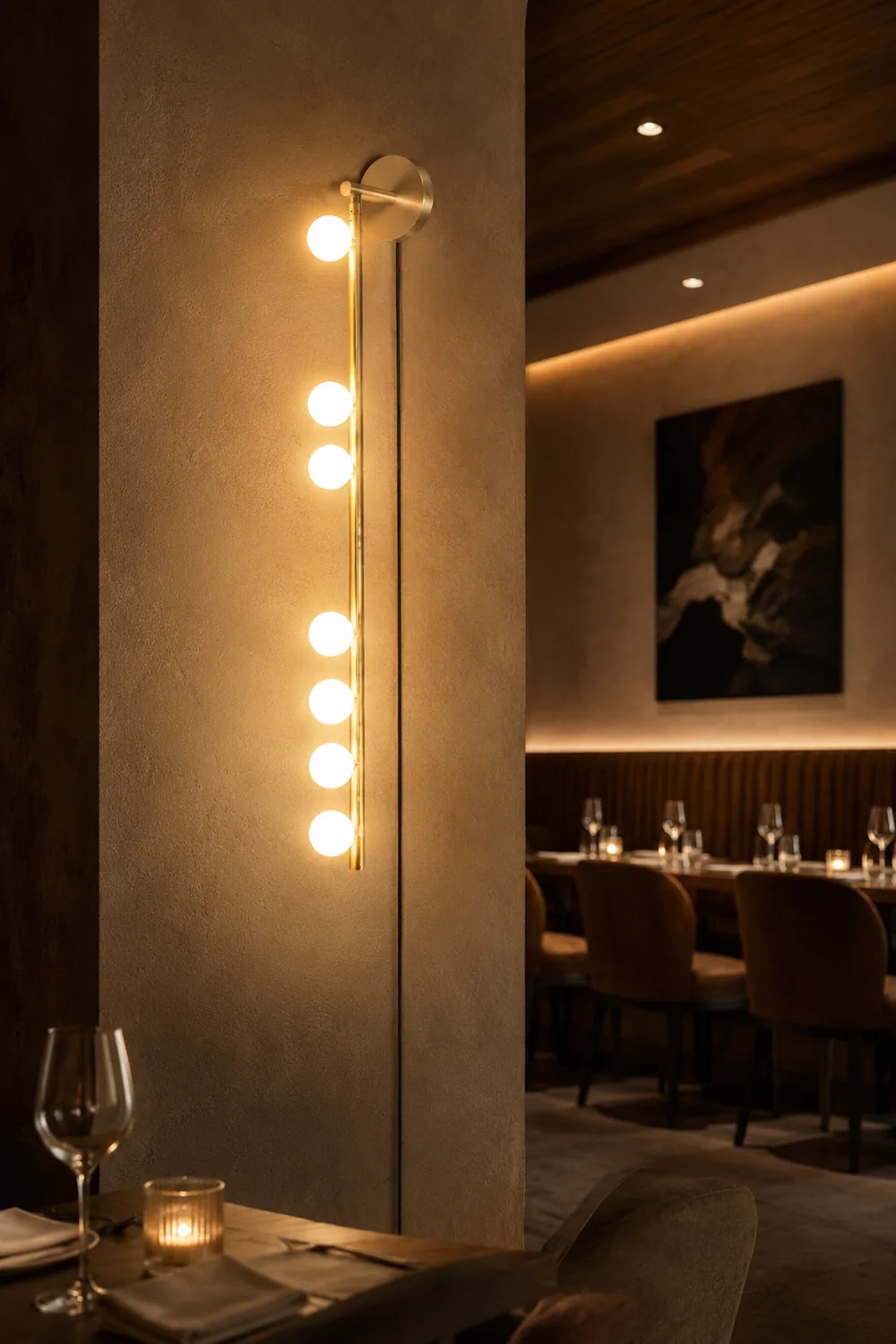 Brass Glass Tube Plug-in Wall Lamp - Lumpaz