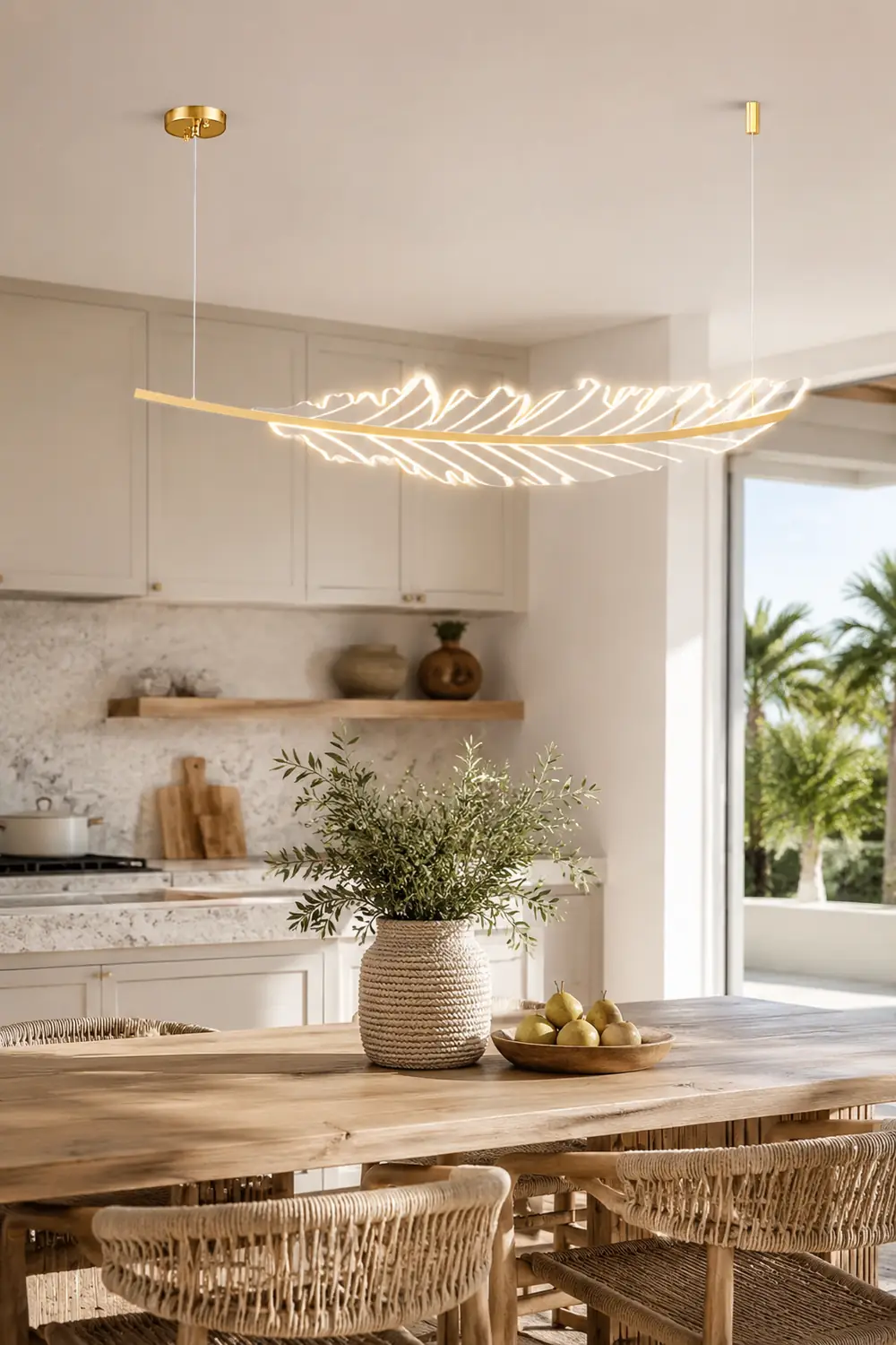 Modern Leaf Shaped Chandelier - Lumpaz