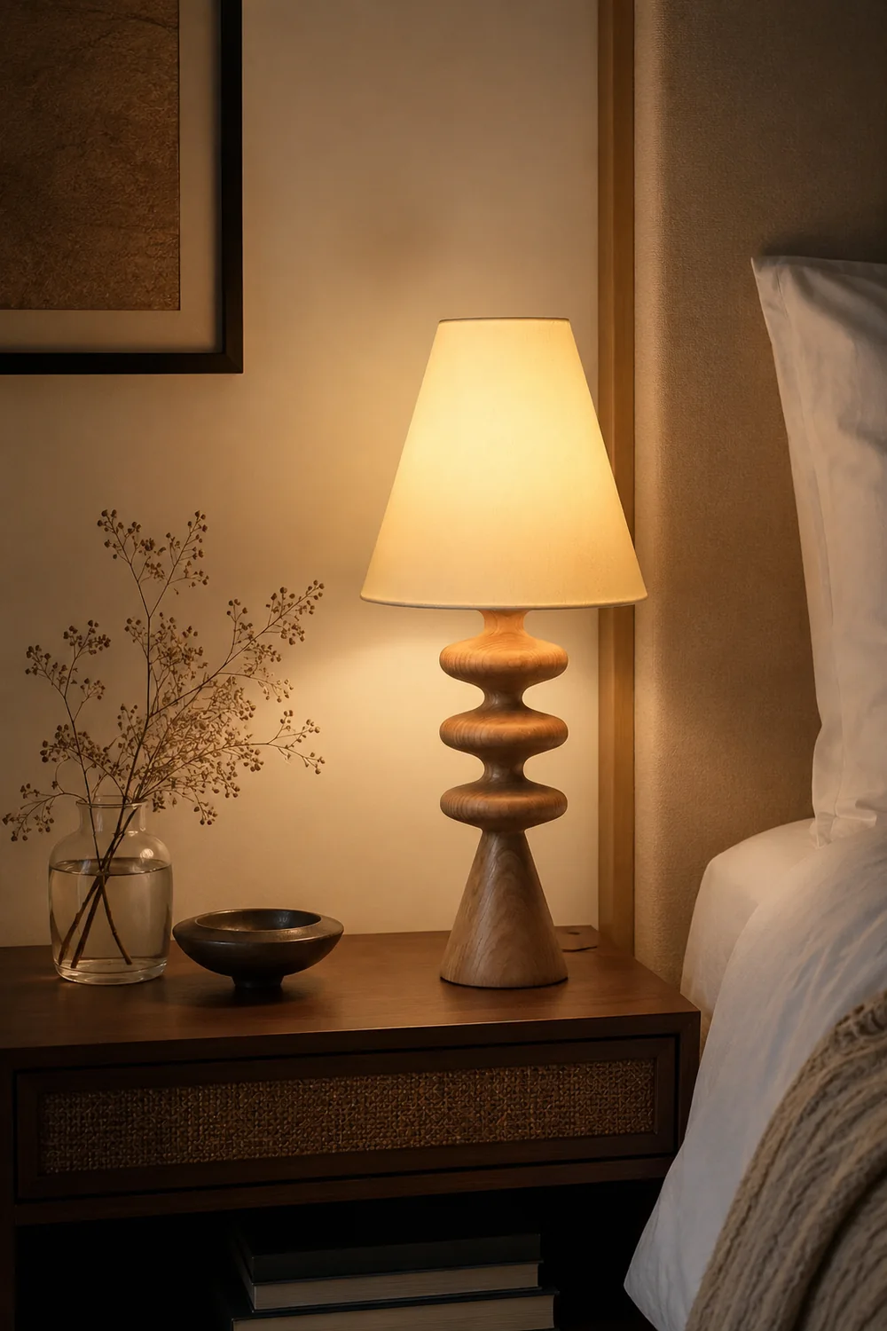 Ripple Wood Table Lamp - Lumpaz
