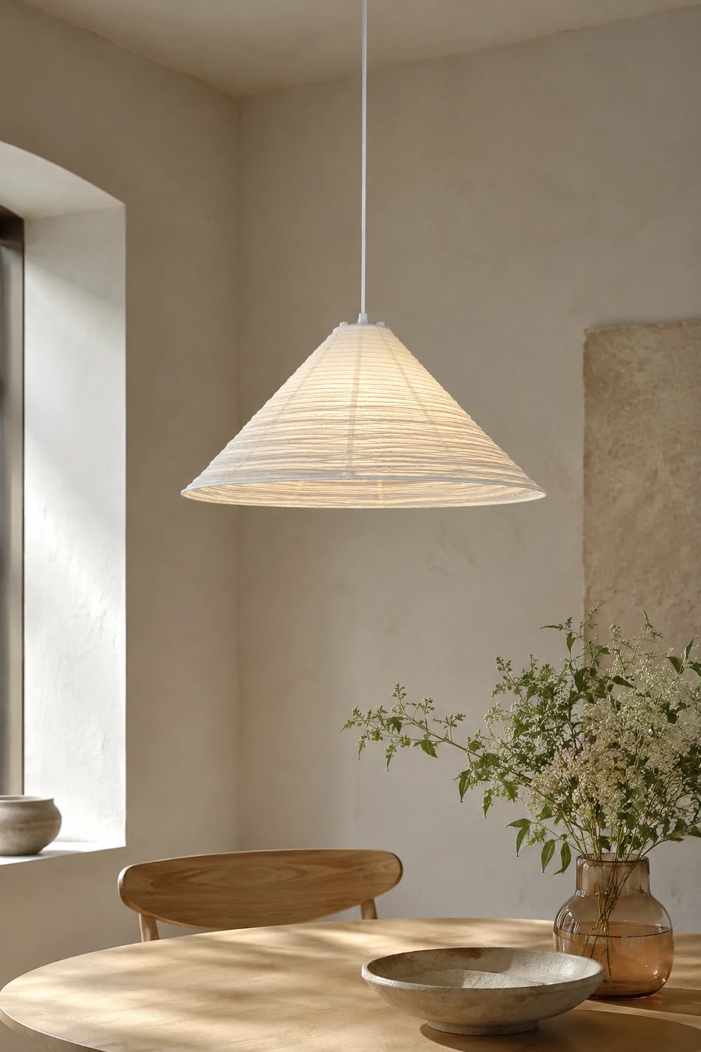 Cone Washi Pendant Light - Lumpaz