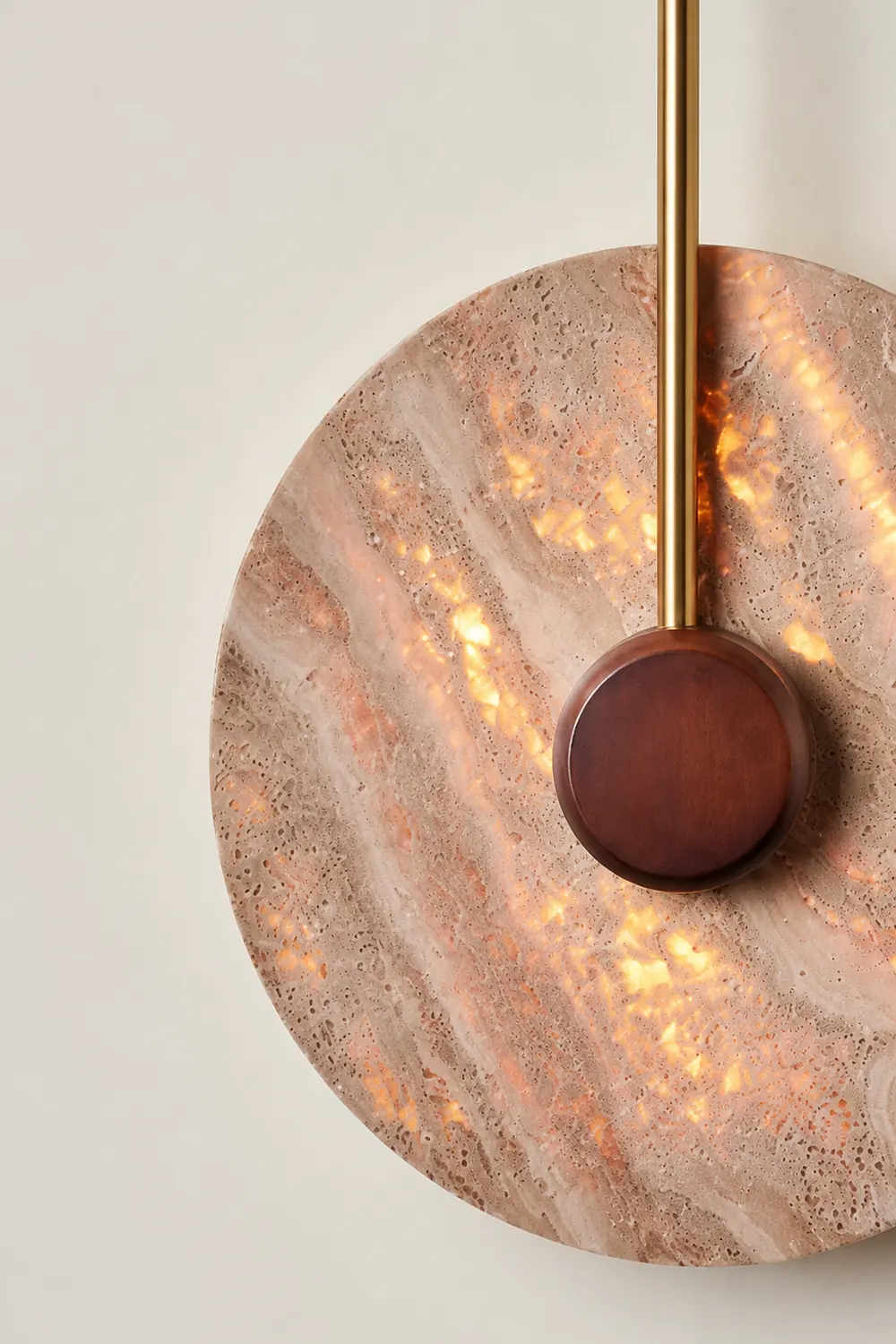Travertine Disc Wall Lamp - Lumpaz