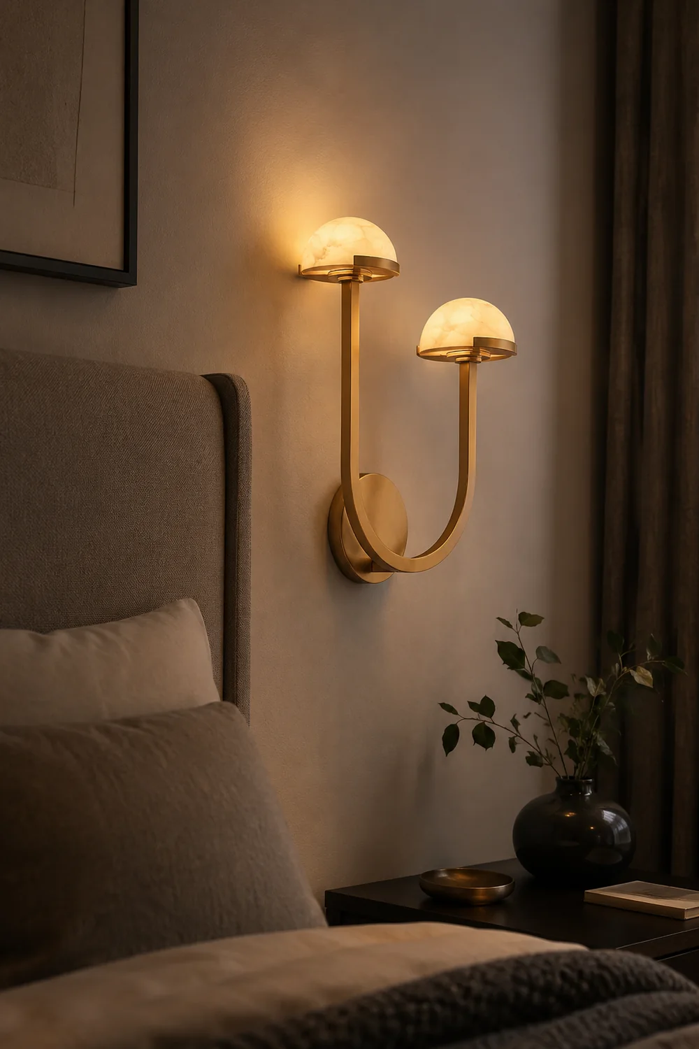 Mushroom Alabaster Wall Lamp - Lumpaz