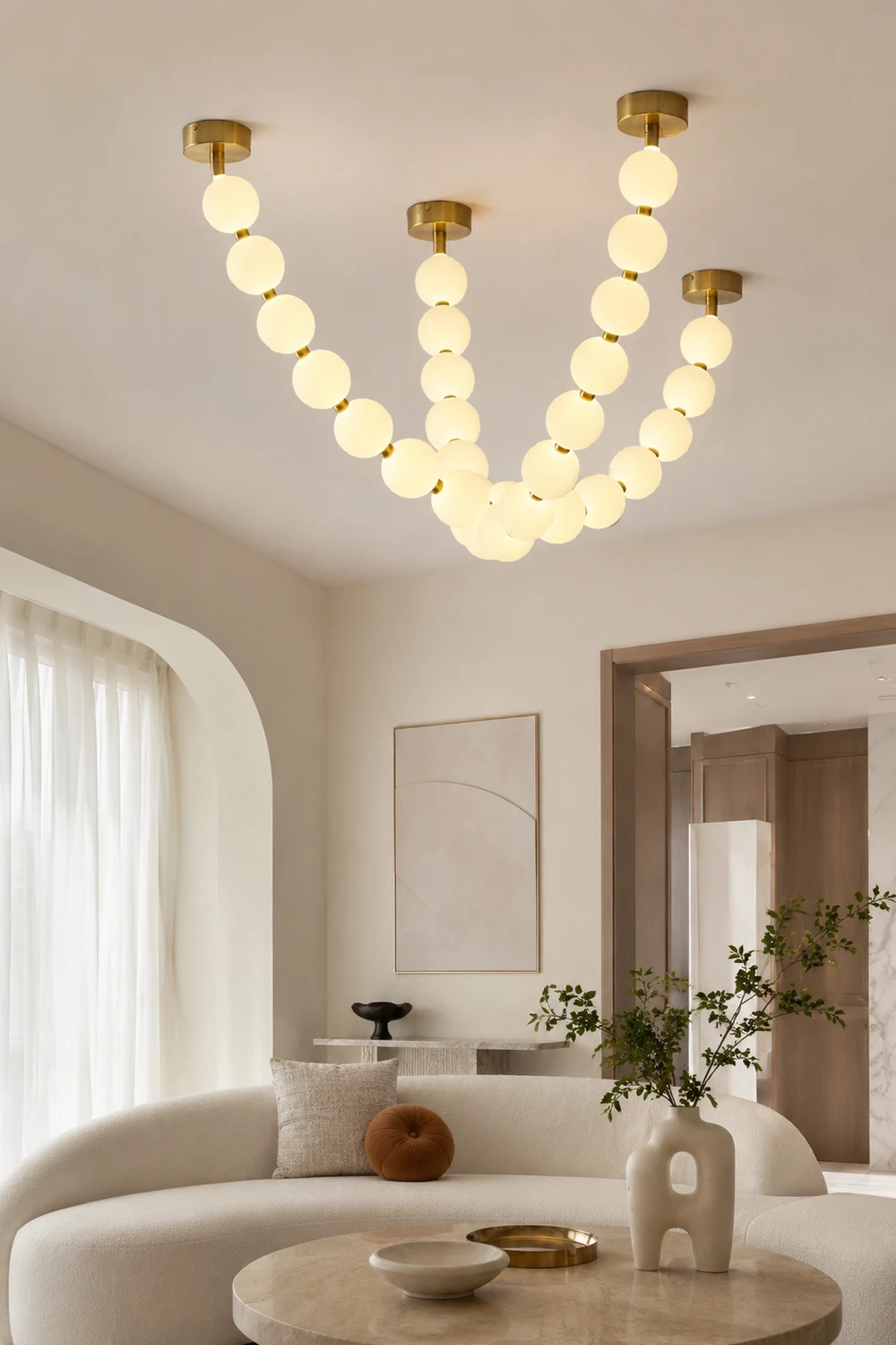 Pearl Necklace Balls Chandelier - Lumpaz