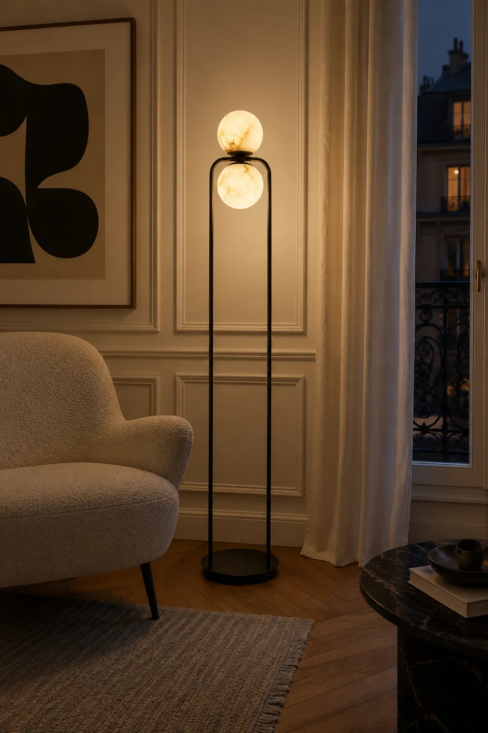 Alabaster Tribeca Floor Lamp - Lumpaz