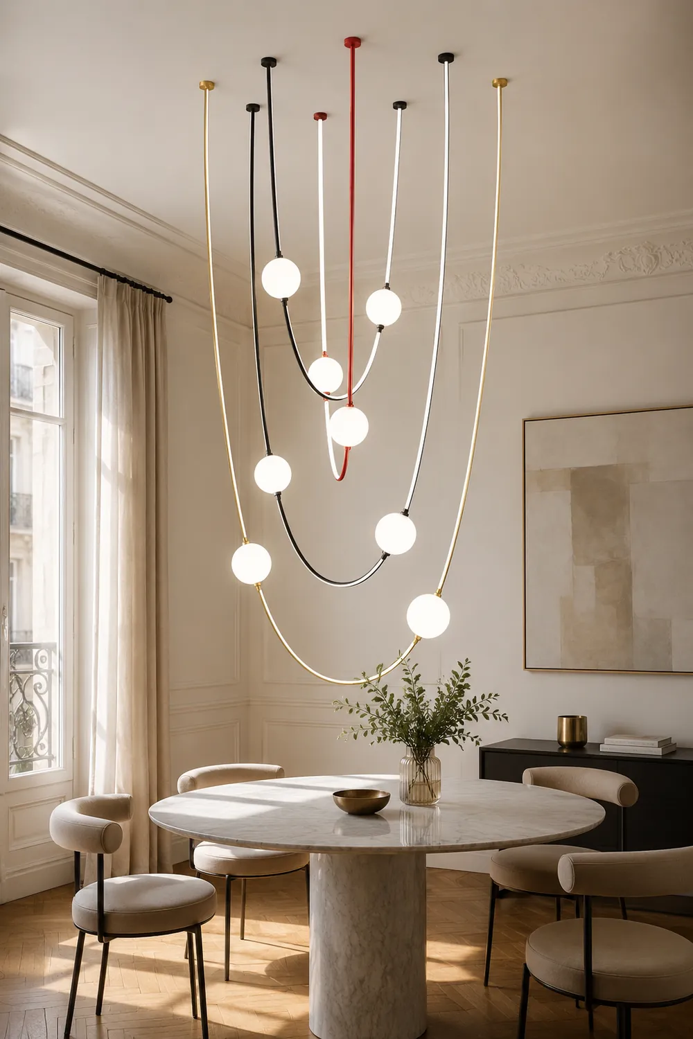 Linea Curva Chandelier - Lumpaz