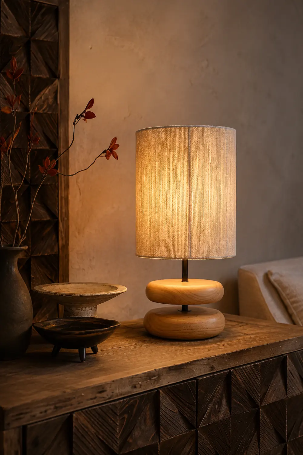 Nora Wood Table Lamp - Lumpaz