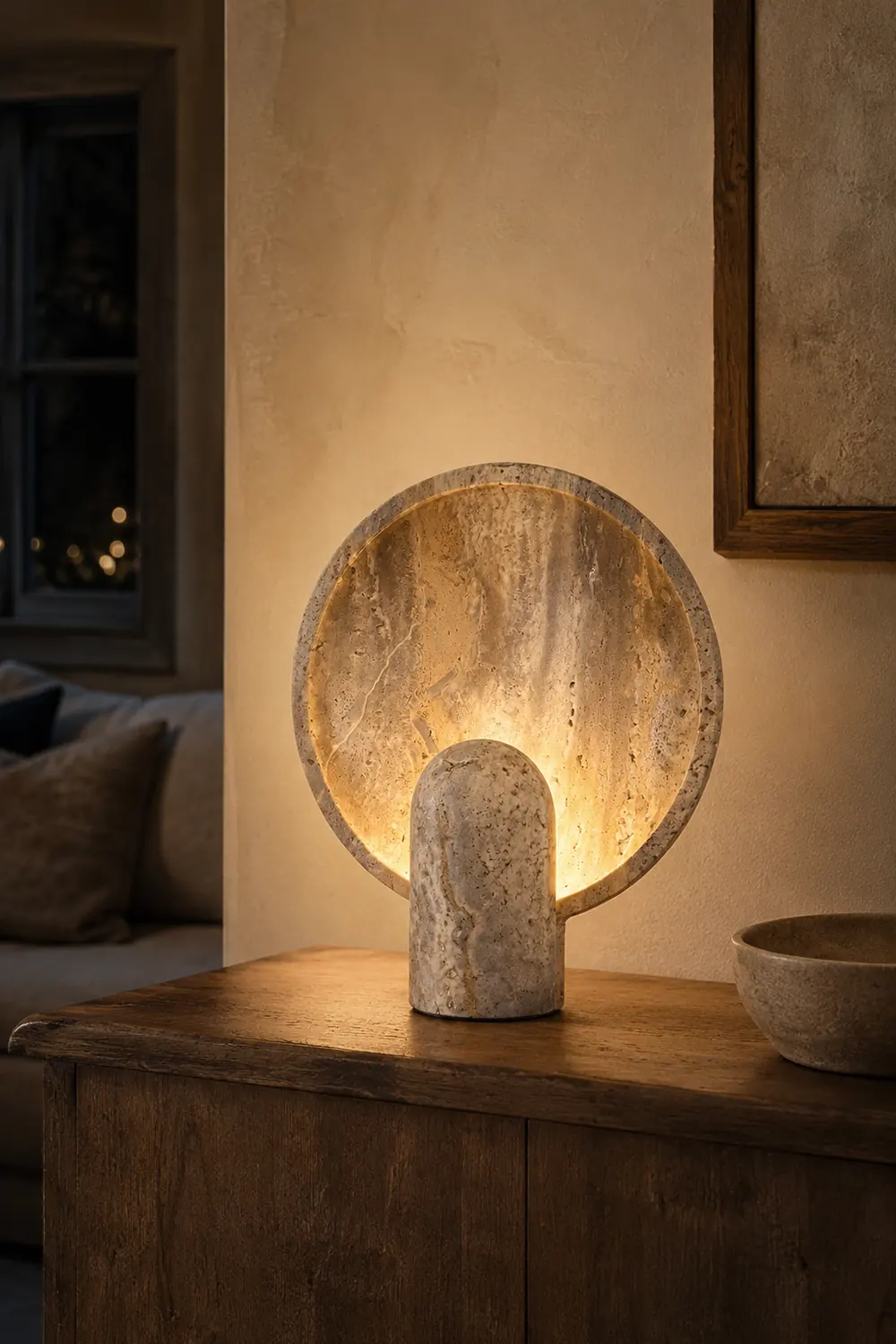 Eclipse Stone Table Lamp - Lumpaz